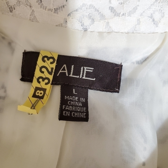 ALIE women off white blazer size Large cotton - Picture 12 of 16